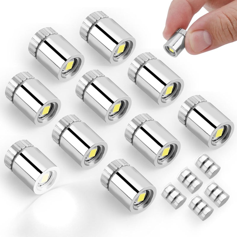 BTFO 10pcs Micro Led Lights, Battery Powered Tiny Led Lights Small Mini Dollhouse Miniature Light for Paper Lantern Party Decoration Crafts Dollhouse Accessories (White Light) - Image 1